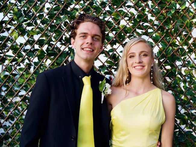 Jacob Stevenson and Ruby Gorlick arriving at the Proserpine State High School Year 12 Formal held at the Whitsunday Marine Club on Wednesday, November 16, 2022.