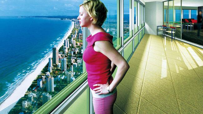 Artists impression of Q1 residential tower in Surfers Paradise, Queensland, 2002.