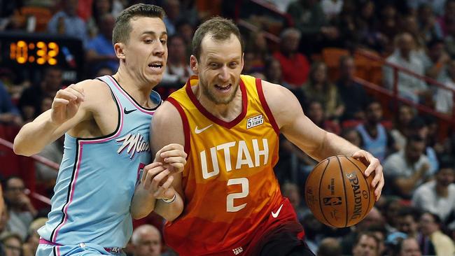 Joe Ingles is in for a big 2020 with both Utah Jazz and the Australian team. Picture: AP Photo/Joel Auerbach