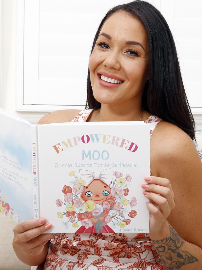 Davina Rankin with her new book Empowered Moo. Picture: Tertius Pickard