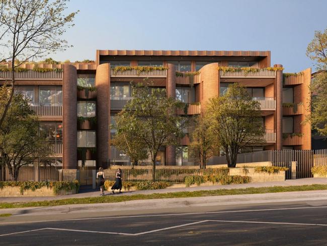 Artist impressions for a four-storey residential flat building in Wollstonecraft proposed in a $17m development proposal.