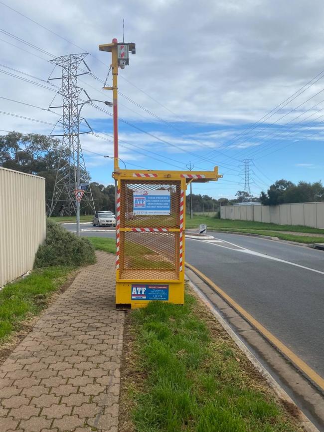 One of the CCTV cameras used by Salisbury Council in Paralowie. Picture: Chad Buchanan.