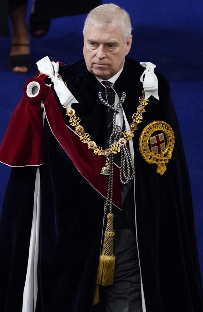 Andrew’s coronation outfit was unexpected. Picture: Andrew Matthews - WPA Pool/Getty Images