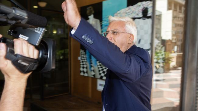 Francesco “Frank” Zumbo arrives at the Downing Centre Local Court today. Picture: NCA NewsWire / Brendan Read