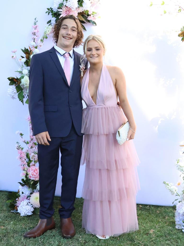 Keely with formal partner at the 2024 St Ursula's College formal.