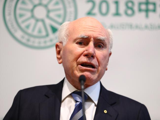 24/09/2018: Former Prime Minster John Howard speaking at the Sino-Australasian Entrepreneurs Summit (SAES) 2018 in Sydney on Monday. Hollie Adams/The Australian