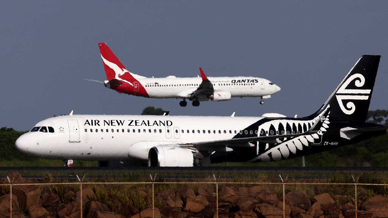 On Monday, Airservices requested a ground delay program from 3PM until the airport’s curfew at 11PM. Picture: AFP