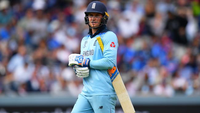 Jason Roy was lucky to survive the first ball of his innings. Picture: Getty