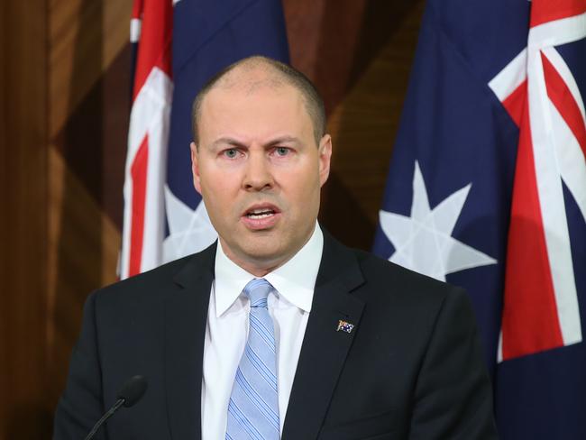 Australian Treasurer Josh Frydenberg speaks to the media during a press conference in Melbourne, Friday, September 28, 2018. Frydenberg said the culture and conduct of the financial sector have fallen below community standards, with greed and profit coming before honesty and integrity. (AAP Image/David Crosling) NO ARCHIVING