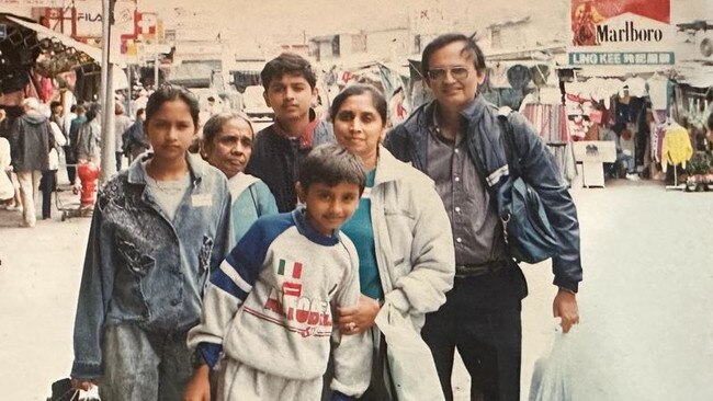 Dr Prasad, his wife Rukmani and their three children Asit, Ashika and Anish.