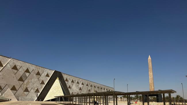 The exterior of the Grand Egyptian Museum.