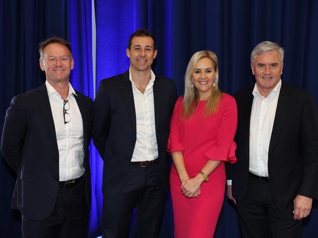 Bond Business Leaders Forum with speakers talking about the upcoming 2032 Brisbane Olympics.  Pat Howard, Will Tuffley, Elia Hill, Ian Chesterman  Picture Glenn Hampson