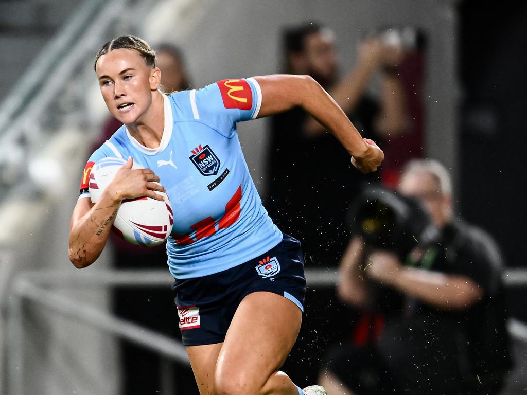 The Sky Blues struggled to crack the Maroons' defence, with their sole try of the game coming via a Jaime Chapman intercept. Picture: NRL Imagery