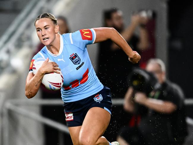 The Sky Blues struggled to crack the Maroons' defence, with their sole try of the game coming via a Jaime Chapman intercept. Picture: NRL Imagery