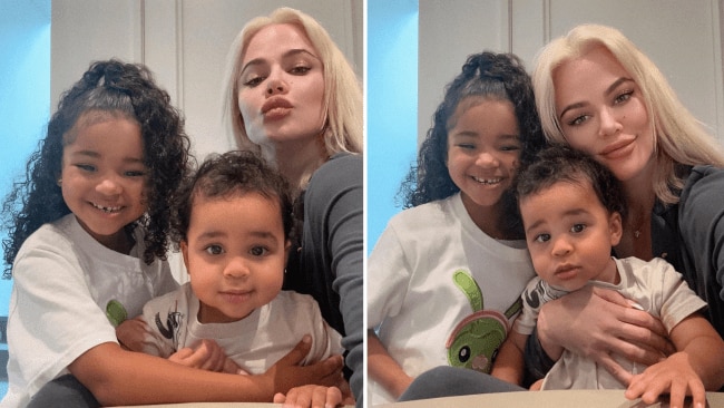 Khloe Kardashian and her two kids, True and Tatum. Image: Instagram