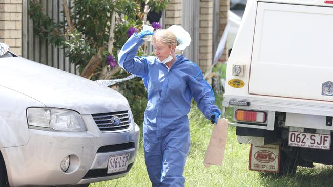 The murder scene at Randwick Court, Varsity Lakes where Fabiana Palhares was murdered. Picture: Scott Fletcher.