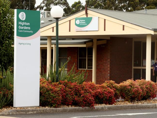 Opal South Valley, the site of a fatal coronavirus aged care outbreak, has changed its name to Highton Gardens Care Community. Picture: Alison Wynd