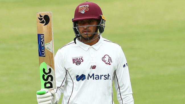 Khawaja captains Queensland at state level. Picture: Chris Hyde/Getty Images