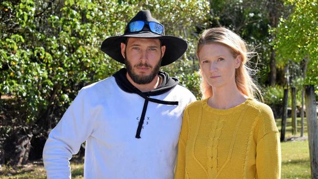 Former Carinity Education Gladstone teacher Bec Wade with partner Alan D&#39;Anastasi. Ms Wade had her employment terminated at the school for what she says was speaking out about several issues at the school. Picture: Matt Harris