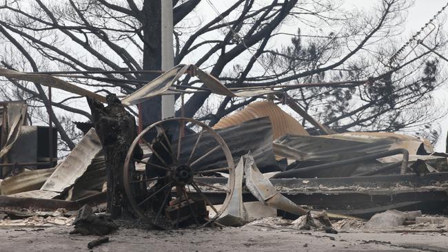 Fire rapidly swept through Sarsfield. Picture: David Crosling