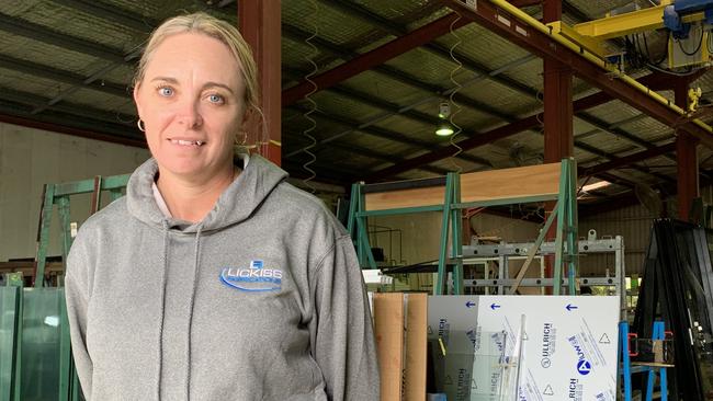 Sherilee Matthews of Lickiss Fabrications in South Lismore said if it flooded again they'd rebuild again. Picture: Cath Piltz