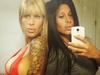 Lips fillers and boob enhancements just the beginning ... identical twins Emma and Sara Koponen want to look like identical dolls. Picture: Sara Koponen