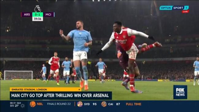 Man City go top after 3-1 win vs Arsenal