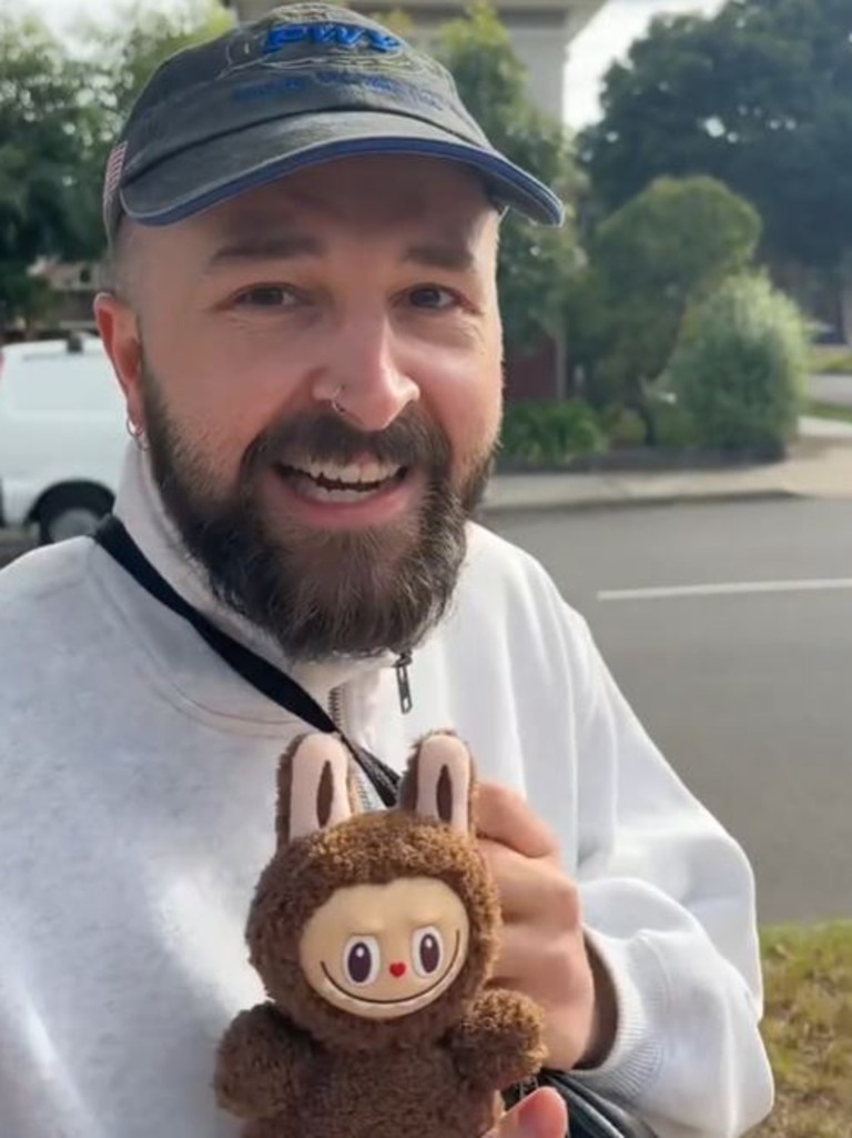 Not everyone gets the hype, with this Aussie comedian roasting the figurine and comparing it to the long-forgotten Beanie Babies trend. Picture: TikTok/TimCollins