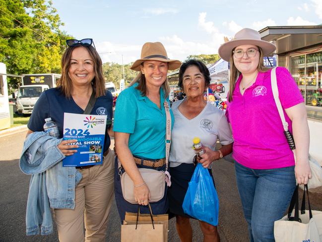 Kelly Caldwell (left) with Melanie Bryson, Ella Parsons and Bethany McDonald.Heritage Bank Toowoomba Royal Show.Thursday April 18th, 2024 Picture: Bev Lacey