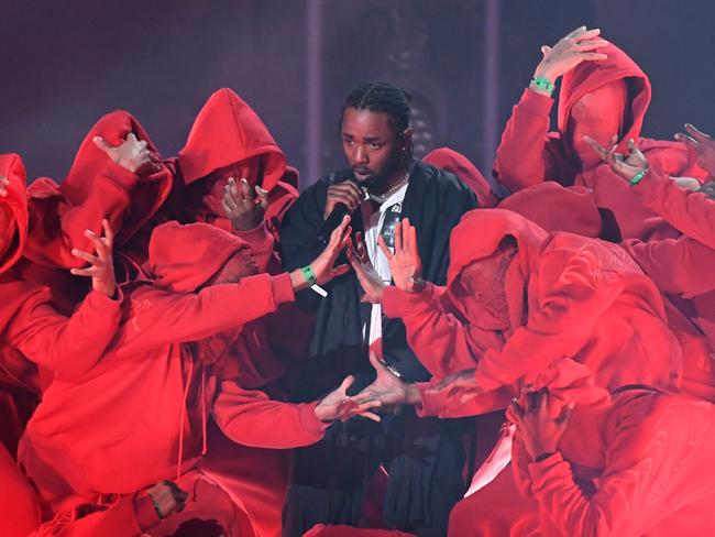 Kendrick Lamar performs during the 60th Annual Grammy Awards show on January 28, 2018, in New York. Picture: AFP