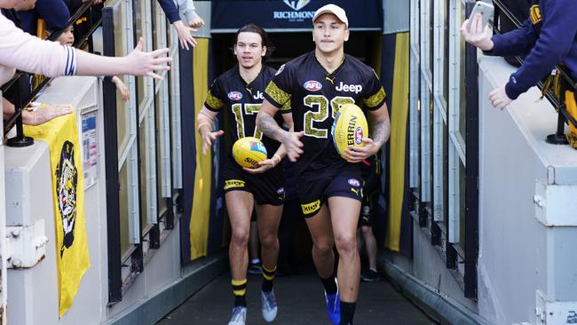 Daniel Rioli and Shai Bolton are vital to the Tigers’ “mosquito fleet”. Picture: AAP Image