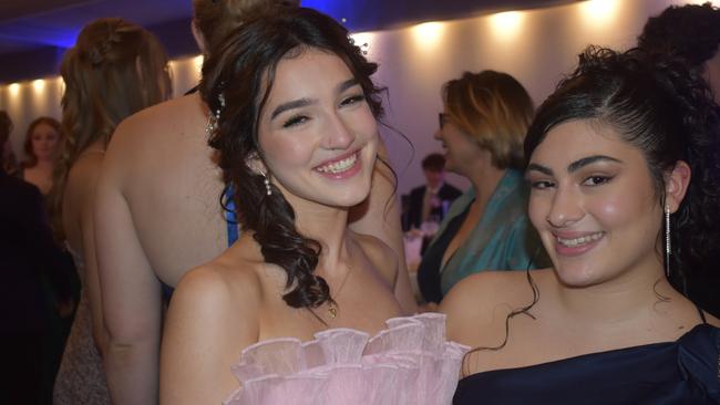 Piper Boyd and Cori Coll at Queensland Academies Creative Industries formal.