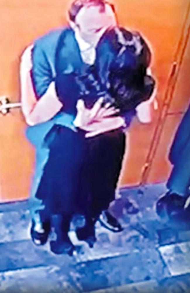 The pair were seen kissing and cuddling in a ministerial office. Picture: The Sun