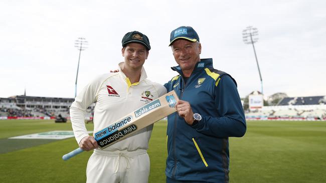 Steve Smith and the team enjoyed having Steve Waugh around the squad. Picture: Getty Images