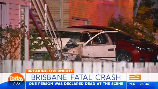 Person killed after car crashes into Brisbane house