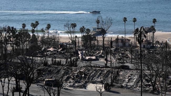 A view of the Pacific Palisades Bowl Mobile Estates that was destroyed by the Palisades Fire. Picture: Getty Images via AFP