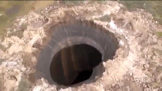 Scientists baffled by giant crater