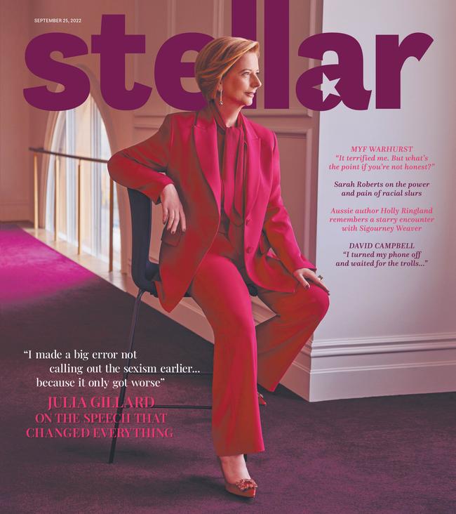 Julia Gillard on the cover of Stellar on Sunday, September 25. Picture: Steven Chee for Stellar