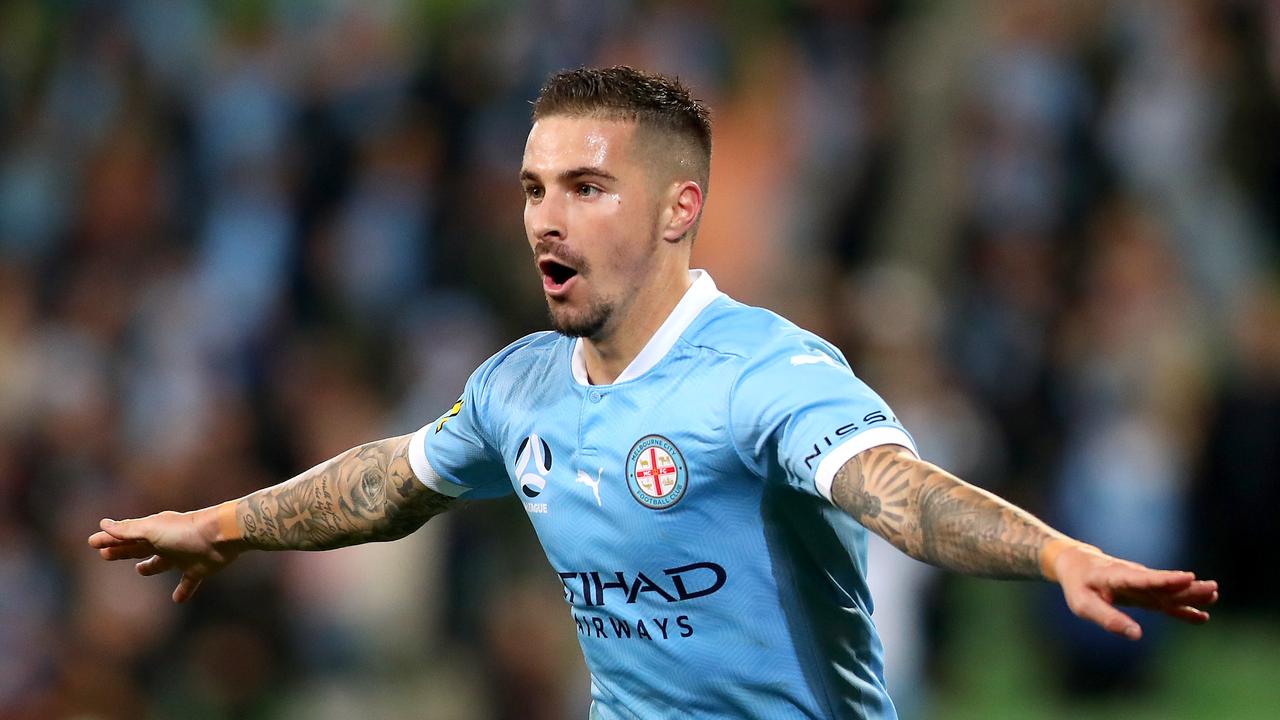 Jamie Maclaren is looking forward to teaming up with Mathew Leckie at Melbourne City. Picture: Kelly Defina/Getty Images