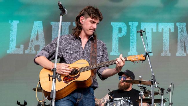 Lane Pittman entertains the crowd at Meatstock - Music, Barbecue and Camping Festival at Toowoomba Showgrounds. Picture: Bev Lacey