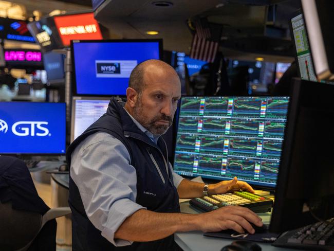 NEW YORK, NEW YORK - AUGUST 1: A trader works on the floor of the New York Stock Exchange (NYSE) on August 1, 2024 in New York City. New economic data showed initial jobless claims rose the highest in a year and a manufacturing index that measures factory activity in the U.S. came in worse than expected, causing renewed worries of a recession and a broad sell off in stocks, including the Dow sinking 1.21%, the S&P 500 1.37% and the Nasdaq 2.3%.   Jeenah Moon/Getty Images/AFP (Photo by Jeenah Moon / GETTY IMAGES NORTH AMERICA / Getty Images via AFP)