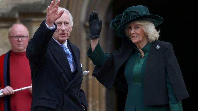 The pair waved to onlookers. Picture: Hollie Adams/Getty Images