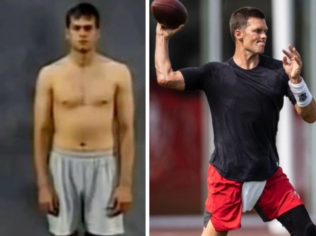 tom brady then and now