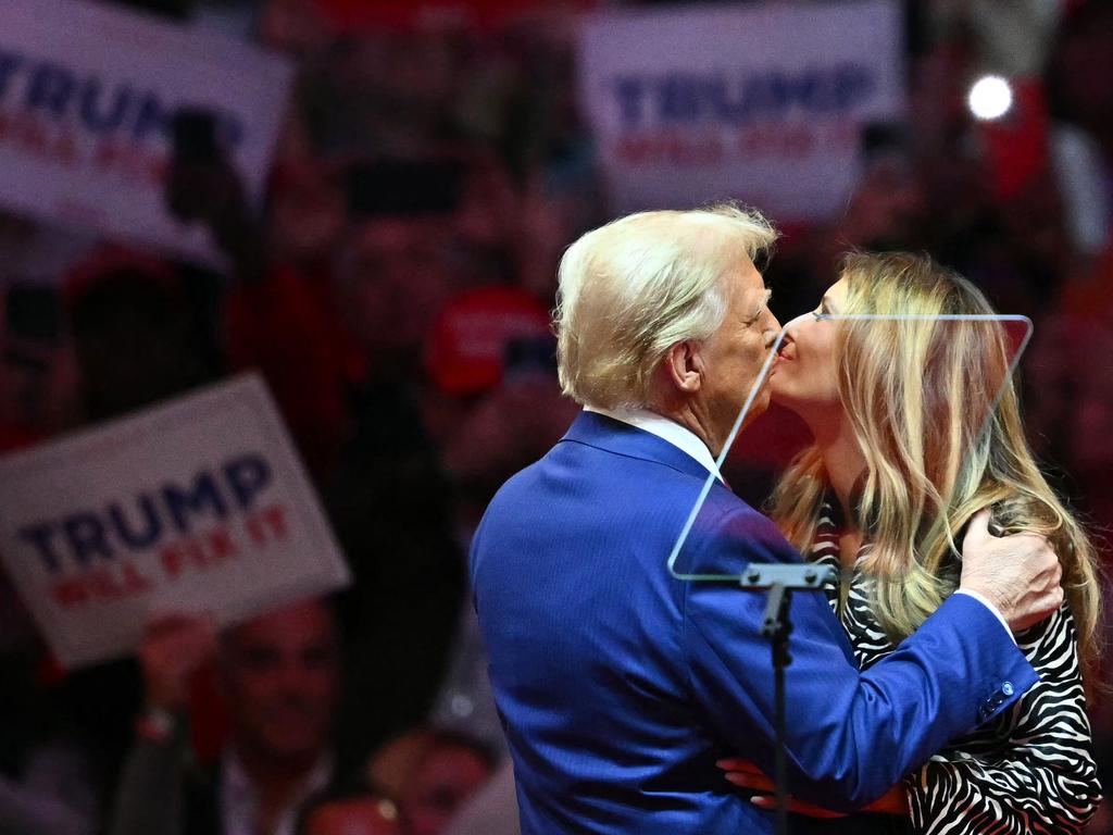 The former US President was joined by First Lady Melania. Picture: Angela Weiss/AFP