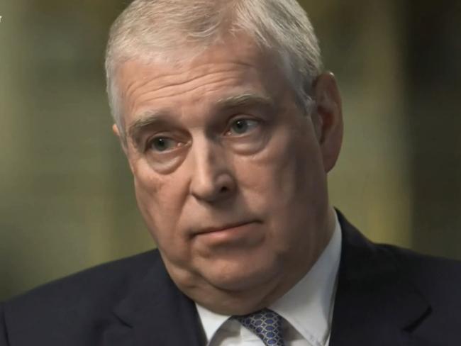 Screen grab from BBS TV. BBC Newsnight's Emily Maitlis interviews Prince Andrew, The Duke of York over his friendship with Jeffrey Epstein. Answering questions about his links to Epstein for the first time, Prince Andrew said his stay was not "becoming of a member of the Royal Family". The Duke of York also said he "let the side down" by staying at his home. Source: BBC