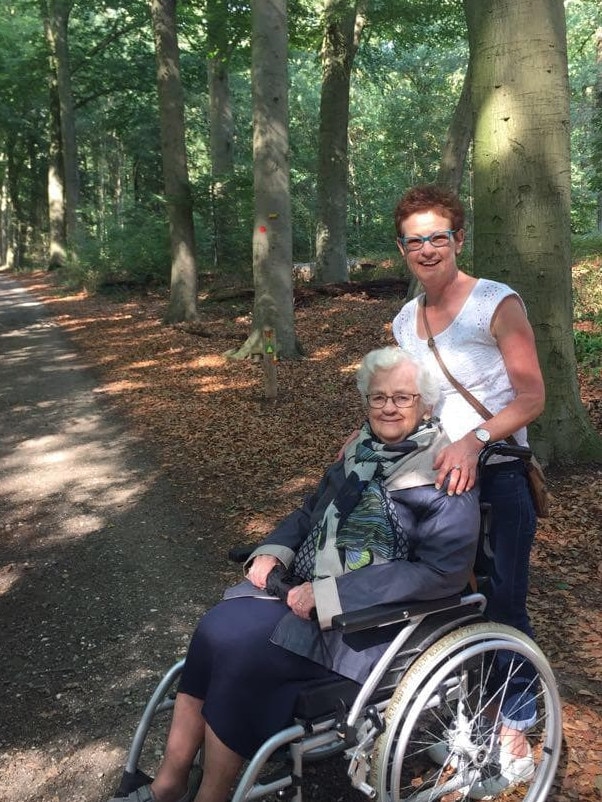 Petra van Korven, right, with her mother Lies Vonk