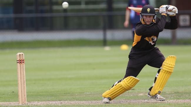 Andrew Humphries grabbed a hat-trick against Prahran. Picture: Stuart Milligan