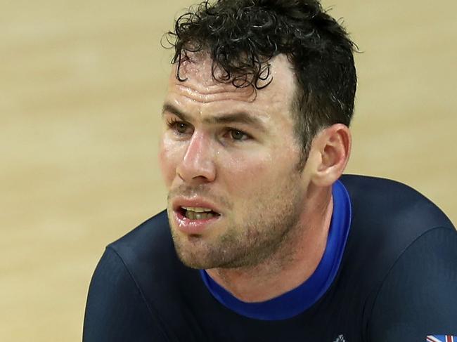 RIO DE JANEIRO, BRAZIL - AUGUST 15: Mark Cavendish of Great Britain reacts after the Cycling Track Men's Omnium Points Race 6\\6 on Day 10 of the Rio 2016 Olympic Games at the Rio Olympic Velodrome on August 15, 2016 in Rio de Janeiro, Brazil. (Photo by Bryn Lennon/Getty Images)