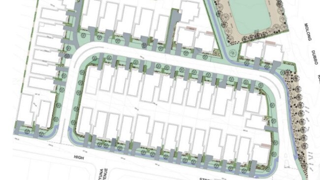 Plans for the approved 46 lots and the internal road. Photo: Supplied