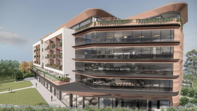 12 Norbrik Dr, Bella Vista is the site of the proposed development which seeks consent for a seven-storey mixed use development. Picture: DEM Architects